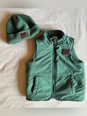 ASPEN Boy Toddler Vest & Matching Beanie Set - 4T Fall, Winter